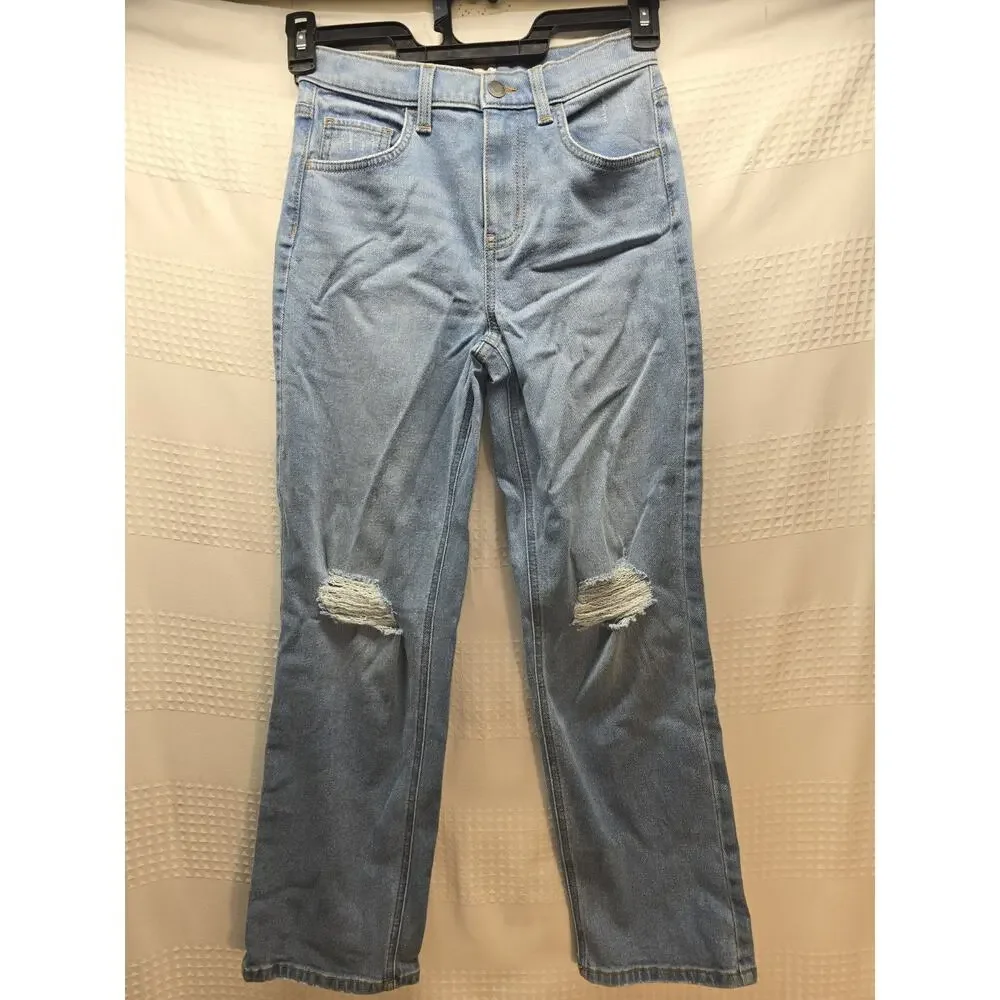 SO Jeans Girls Size 12 Distressed Blue Denim Light Wash